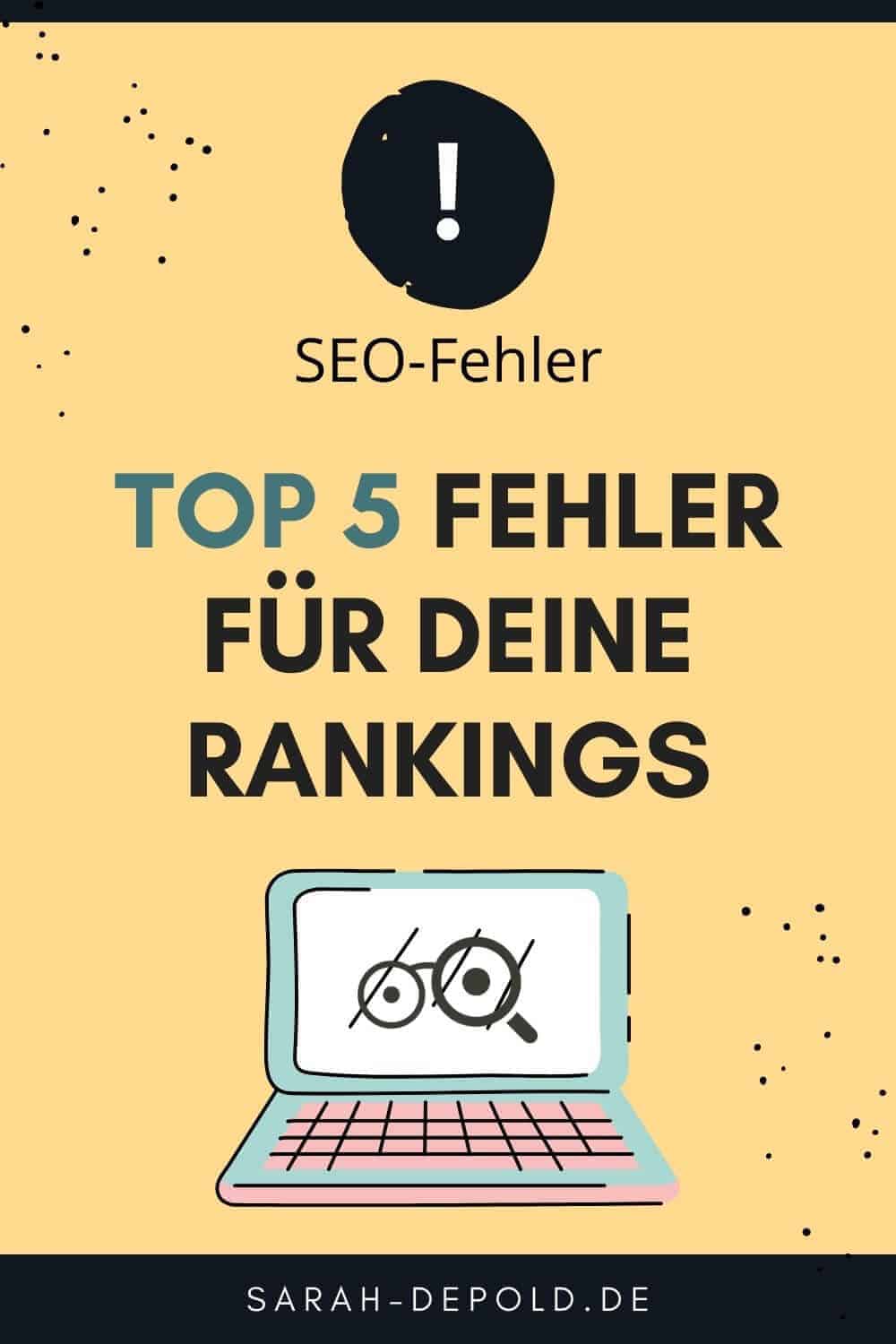 Top 5 SEO-Fehler für deine Rankings - sarah-depold.de