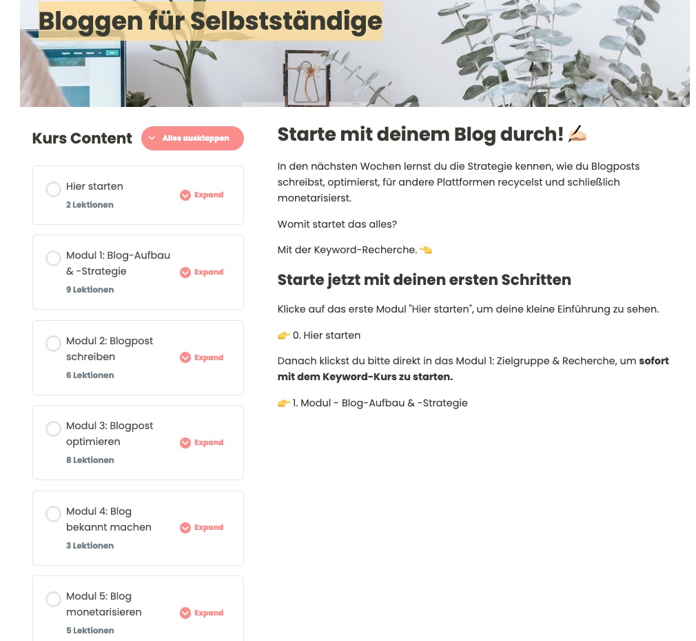 Blog-Kurs kaufen - Blog monetarisieren - sarah-depold.de