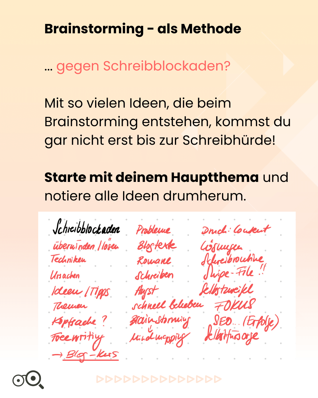 Brainstorming erklärt - gegen Schreibblockaden - sarah-depold.de