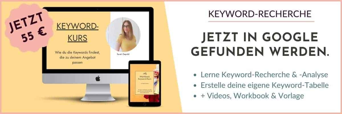 Keyword-Recherche-Kurs von Sarah Depold - sarah-depold.de