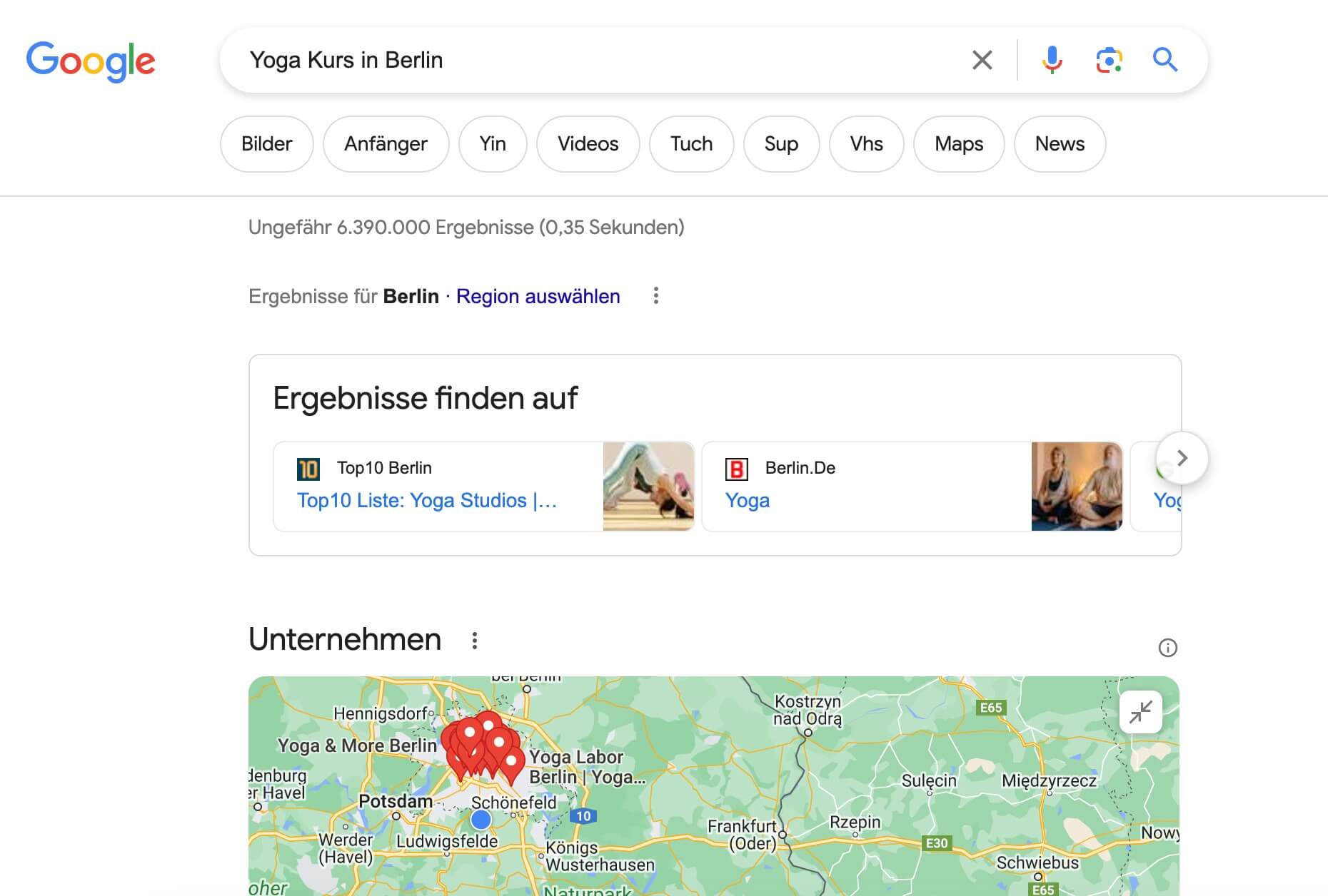 Google Maps Layout in dern SERPs - sarah-depold.de
