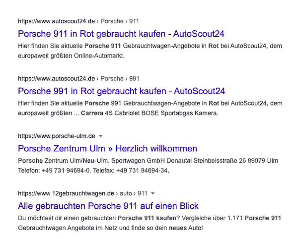 Porsche in Rot kaufen - Meta-Titles - sarah-depold.de