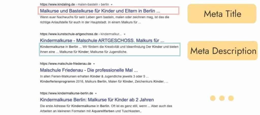 Title und Meta Description in Google - sarah-depold.de