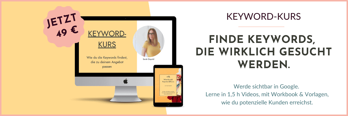 Jetzt kaufen: Kurs Keyword-Recherche für deine Website