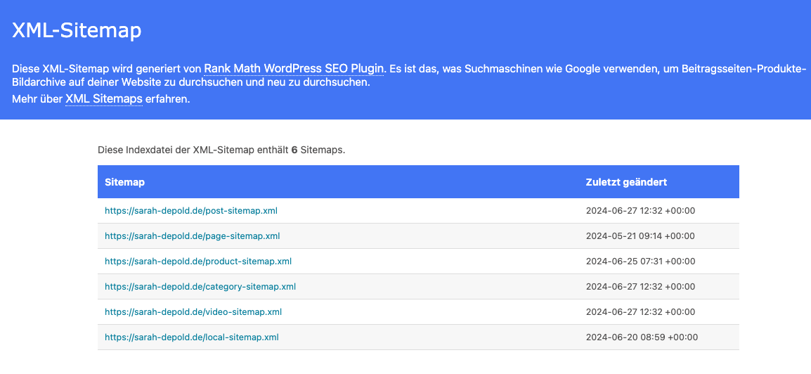 XML-Sitemap - das Verzeichnis deiner Website und wichtig für die Indexierung